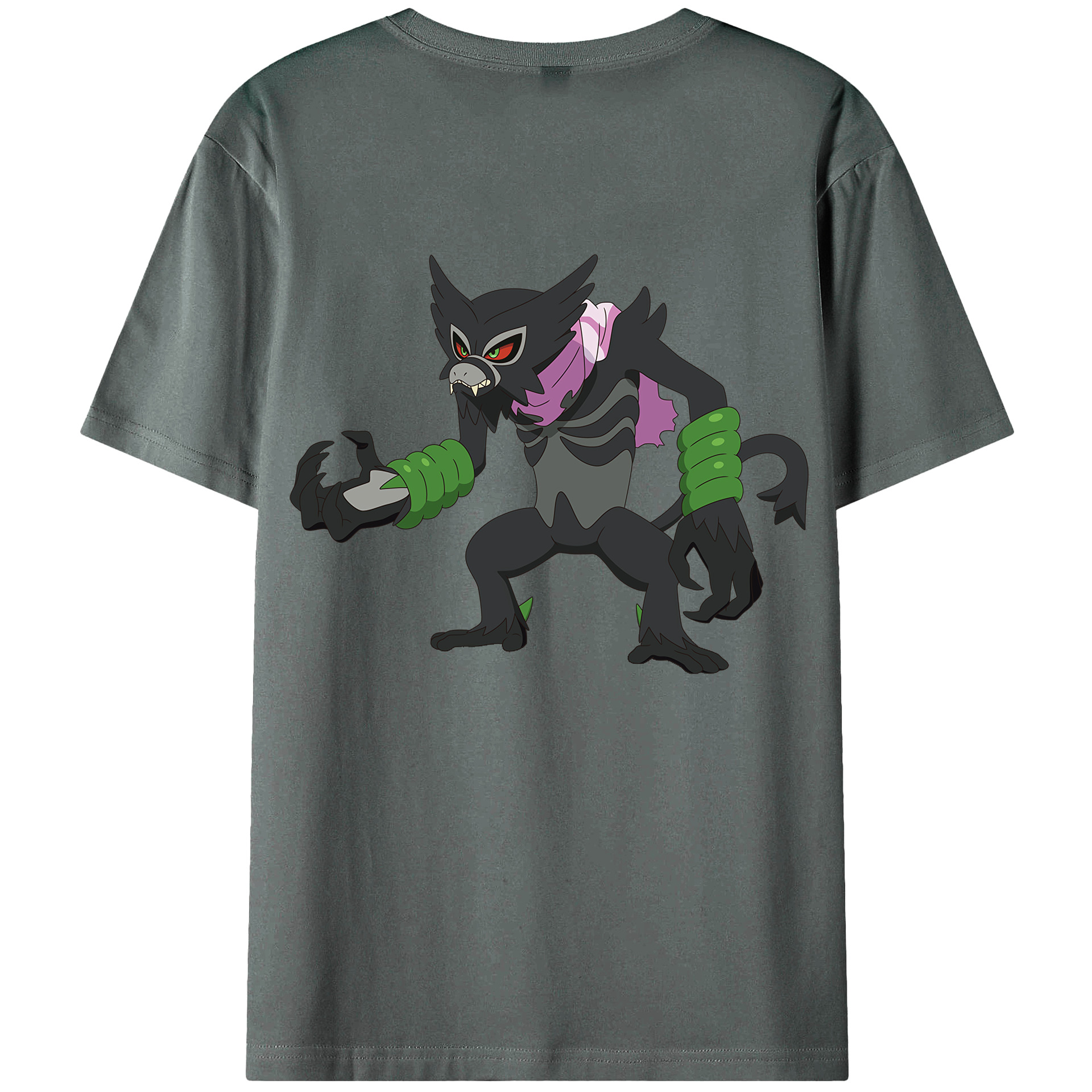 （画像用） ポケットモンスター Pokémon 綿100％ メンズ半袖Tシャツ（バックプリント） 通気性